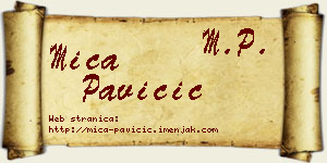 Mića Pavičić vizit kartica